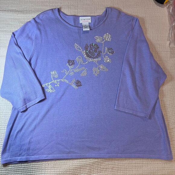 Susan Graver Marks & Spencer Michele Hope Tops Women Sz. 2X Lot of 4 Granny Core - Picture 5 of 13